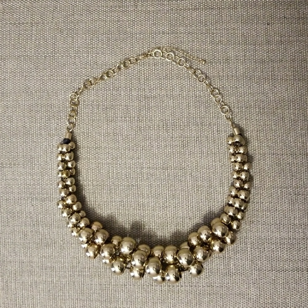 Gold beaded necklace